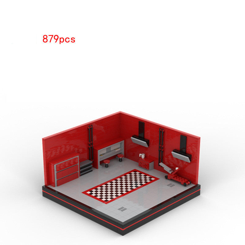 Service Garage With Tool Boxes 879 PCS